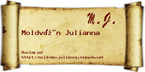 Moldván Julianna névjegykártya