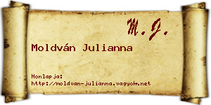Moldván Julianna névjegykártya